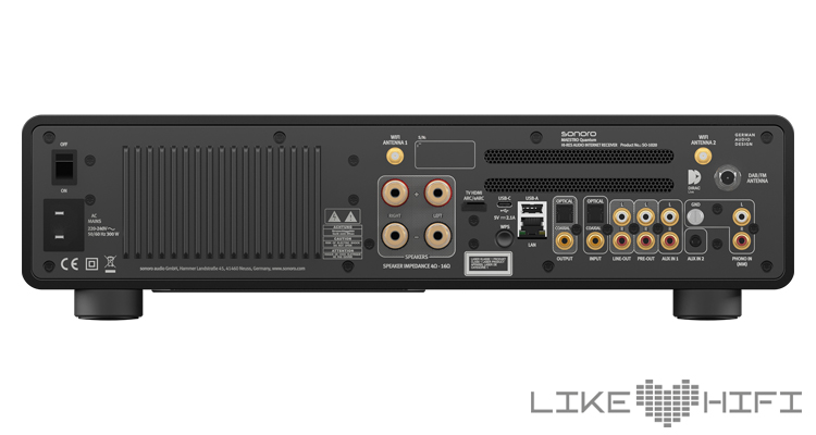 Rückansicht des Sonoro Maestro Quantum