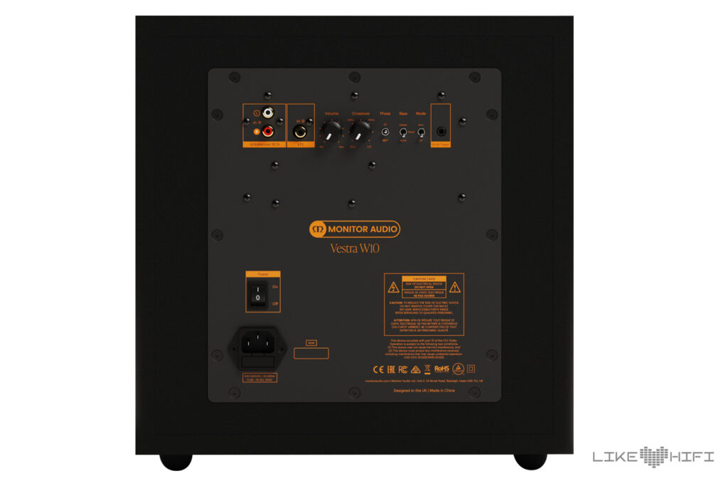 Monitor Audio Vestra W10 Subwoofer Rückseite