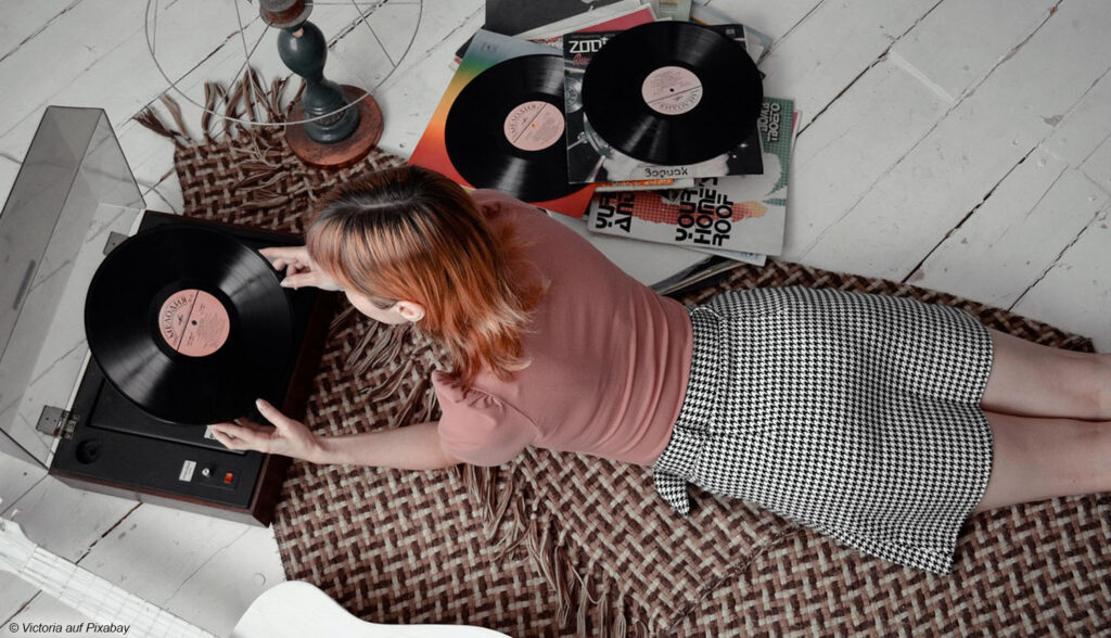 Schallplatten hören mit den Plattenspieler
